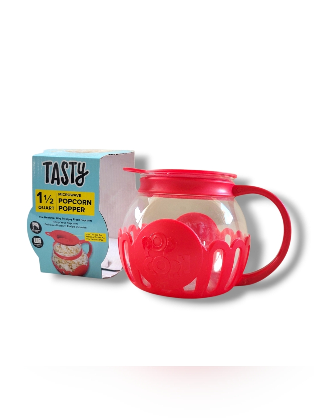 Tasty | NWT Cute Red 1½ Quart Microwave Popcorn Popper